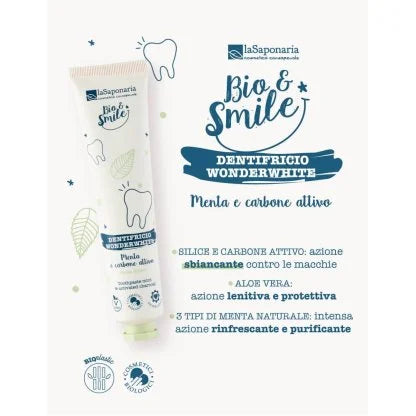 Dentifricio menta e carbone attivo